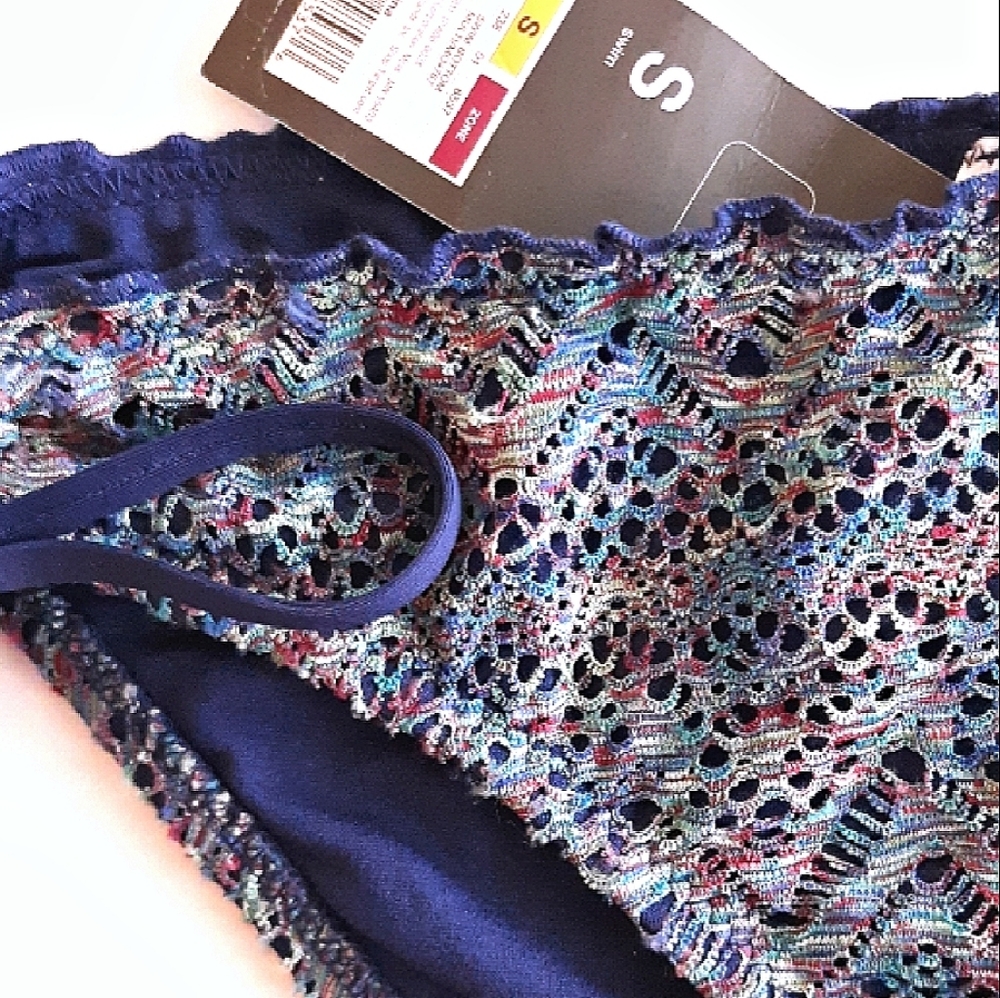 NWT- Mossimo Blue Crocheted Bikini Bottom-S - Picture 5 of 6